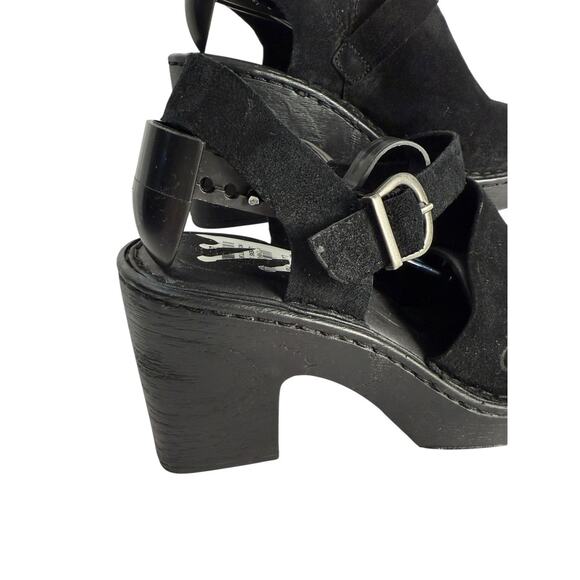 Born‎ Women's Strappy Platform Slingback Black Comfort Boho Shoes 9M EUC - Picture 4 of 9
